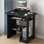 ALISENED Home Office Computer Desk with Monitor Stand Keyboard Tray, 29.5 Inch Study Writing Desk Small PC Laptop Table with Storage Shelves, Modern Workstation for Small Spaces Save Space - Image 5